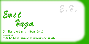 emil haga business card